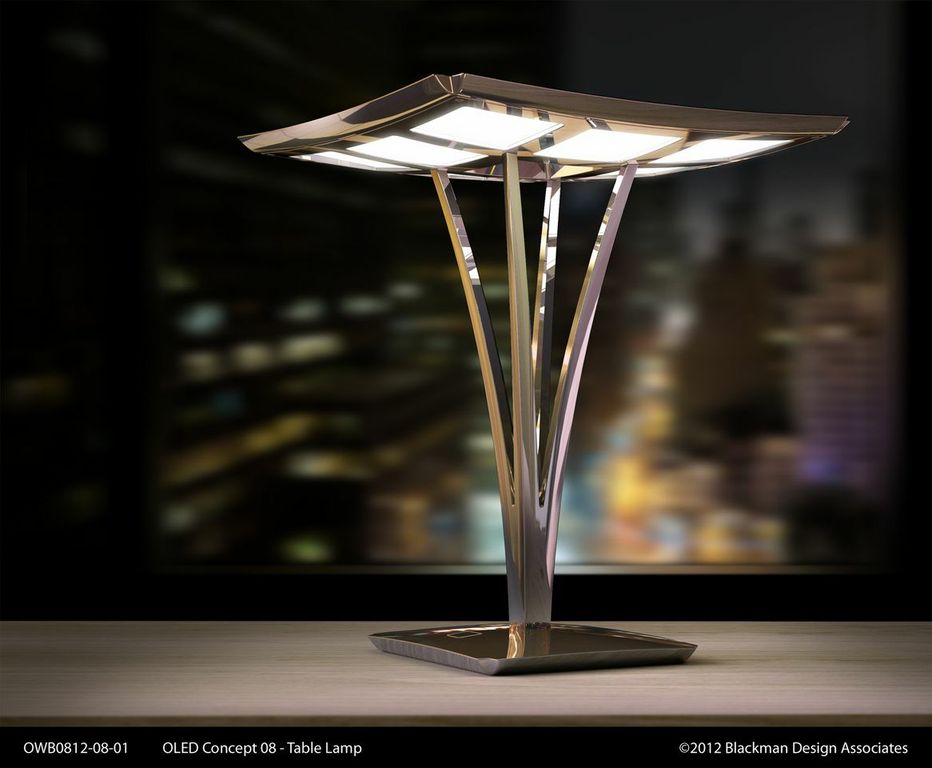 Phililps Lumiblade Oled G350 Featured In High End Table Lamp