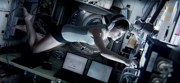 Sandra Bullock in Oscar winning movie Gravity.
