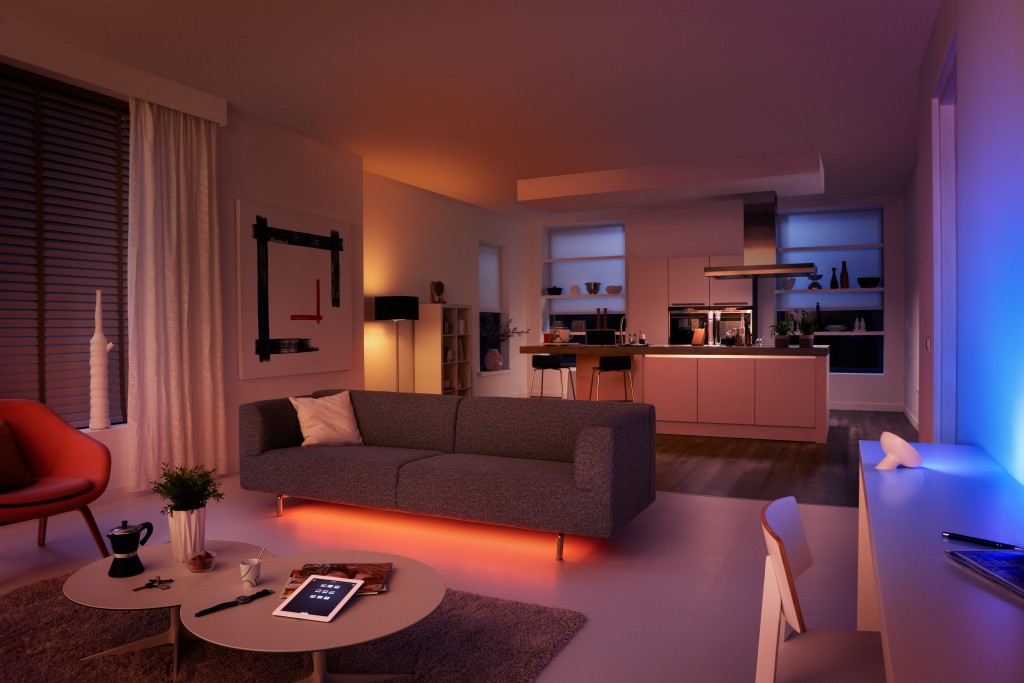 Room With Hue You can give your house a comfortable and romantic ambiance with Philips hue products.