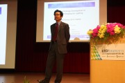 Yoshihiko Naito, Sales Manager for Nichia, gives his keynote on the technologydevelopment of LED packaging for lighting. 