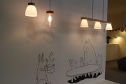 SEEDDESIGN showcased their simplistic and elegant lamps. A Taiwan based company, SEEDDESIGN uses traditional lighting to give their lamps a soft warm glow. 