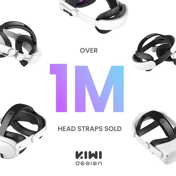 [News] KIWI design Celebrates One Million Head Straps Sold, Redefines VR Comfort with Series Made for Meta Products