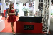 LED Korea and many other manufacturers relied on show girls to attract visitor attention. (LEDinside) 